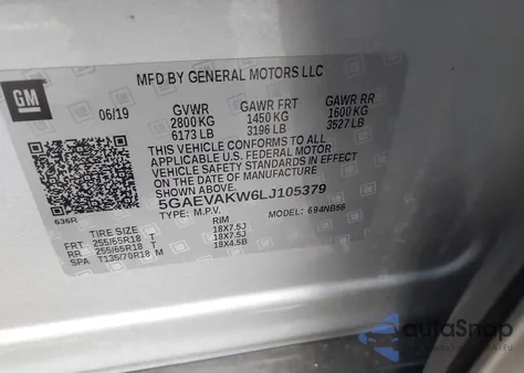2020 Buick Enclave Awd Essence from USA, damaged, VIN 5GAEVAKW6LJ105379